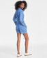 Women's Denim Long-Sleeve Utility Romper, Created for Macy's