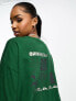 Quiksilver oversized long sleeve t-shirt in green