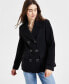 Juniors' Double-Breasted Long-Sleeve Peacoat, Created for Macy's