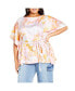 Plus Size Sunset Print Top