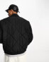 Calvin Klein signature quilted bomber jacket in black