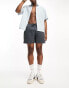 ASOS DESIGN wide shorts in shorter length in grey