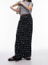 Topshop ditsy maxi bias skirt in blue floral print