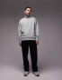 Topman premium heavyweight relaxed 1/4 zip sweatshirt in sage