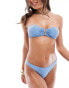 Lindex Brie bandeau bikini top in dusty blue