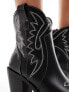 Glamorous western ankle boots in black