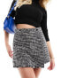 Pimkie tweed skort in charcoal grey