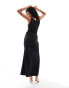 Amy Lynn Elodie slinky heart cut out sleeveless maxi dress in black