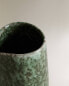 Green stoneware milk jug