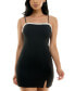 Juniors' Imitation-Pearl Neckline Bodycon Dress