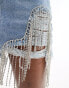 Kyo The Brand embellished distressed denim shorts in blue wash