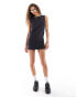 COLLUSION vest sports mini dress in navy