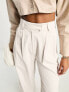 ASOS DESIGN Tall wide leg trouser with patch pockets in ecru