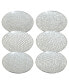 Mosaic Gold- Silver Tone Canape Plates Set of 6