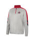 Men's Gray, Scarlet Ohio State Buckeyes Bushwood Fleece Quarter-Zip Jacket