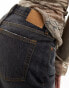 Weekday Ample low waist loose fit straight leg jeans in ash black