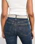 ASOS DESIGN suede wavy buckle waist and hip jeans belt