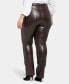 Plus Size Artificial Leather Marilyn Straight Pants