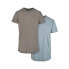 URBAN CLASSICS Set Of 2 s Pre-Pack Shaped Long T-shirt