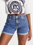 New Look boyfriend denim shorts in washed blue