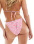 & Other Stories floral print tie waist bikini bottom in pink