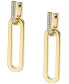 Heritage D-Link Glitz Gold-Tone Stainless Steel Drop Earrings