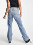 Topshop Petite Kort jeans in mid blue