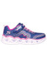 Little Girls Heart Lights-Retro Hearts Light-Up Fastening Strap Casual Sneakers from Finish Line