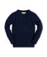 Boys Organic Long Sleeve Fisherman Cable Pullover Sweater