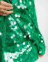 ASOS EDITION sequin mini skirt in green