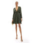 Jaded Rose Tall embellished babydoll mini dress in olive