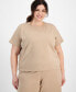 Women's Drawcord-Hem T-Shirt, Created for Macy's