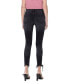 Women's Mid Rise Cropped Raw Hem Skinny Jeans