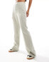 Vero Moda pleat front slim flare trousers in stone