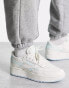 Reebok club C double trainers in white and blue