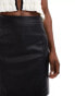 Forever New leather look mini skirt in black