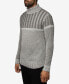 Men's Ribbed Pattern Turtleneck Sweater