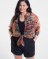 Trendy Plus Size Printed Organza Oversized Shirt