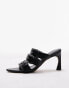 Topshop Gia pointed heeled sandal with buckles in black