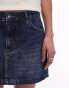 Topshop denim mini pelmet skirt in indigo