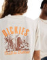 Dickies dendron short sleeve back print t-shirt in off white- exclusive to asos