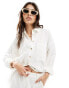 ASOS DESIGN oversized shirt in cheesecloth in white