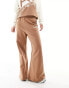 Armani EA7 logo wide leg sweat pants in brown CO-ORD