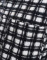 ASOS DESIGN oversized plaid shirt in black and white