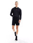 Hugo Bodywear linked hoodie in black