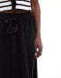 Vero Moda boho maxi skirt in black