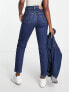 Levi's high waisted mom jean in dark wash blue