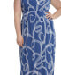 Plus Size Halter Keyhole Printed Maxi Dress