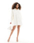 Threadbare Sheila mini shirt dress in off white