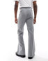 ASOS DESIGN vintage flare suit trousers in light grey